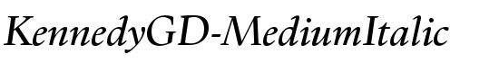 KennedyGD-MediumItalic - Download Thousands of Free Fonts at FontZone.net