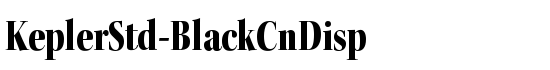 KeplerStd-BlackCnDisp - Download Thousands of Free Fonts at FontZone.net