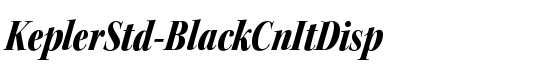 KeplerStd-BlackCnItDisp - Download Thousands of Free Fonts at FontZone.net