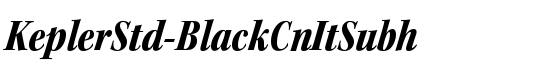 KeplerStd-BlackCnItSubh - Download Thousands of Free Fonts at FontZone.net