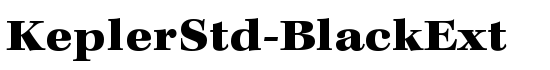KeplerStd-BlackExt - Download Thousands of Free Fonts at FontZone.net