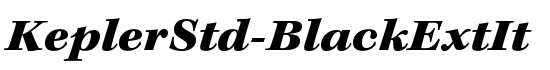 KeplerStd-BlackExtIt - Download Thousands of Free Fonts at FontZone.net