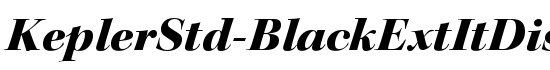 KeplerStd-BlackExtItDisp - Download Thousands of Free Fonts at FontZone.net