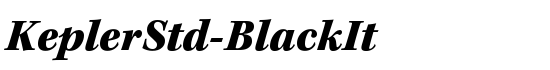 KeplerStd-BlackIt - Download Thousands of Free Fonts at FontZone.net