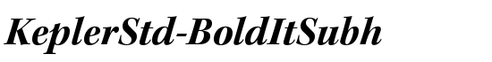 KeplerStd-BoldItSubh - Download Thousands of Free Fonts at FontZone.net