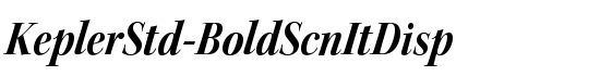 KeplerStd-BoldScnItDisp - Download Thousands of Free Fonts at FontZone.net