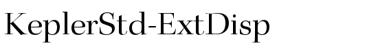 KeplerStd-ExtDisp - Download Thousands of Free Fonts at FontZone.net