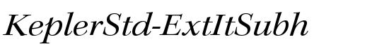 KeplerStd-ExtItSubh - Download Thousands of Free Fonts at FontZone.net