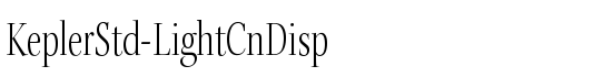 KeplerStd-LightCnDisp - Download Thousands of Free Fonts at FontZone.net