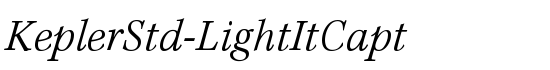 KeplerStd-LightItCapt - Download Thousands of Free Fonts at FontZone.net