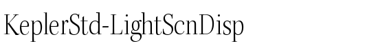 KeplerStd-LightScnDisp - Download Thousands of Free Fonts at FontZone.net