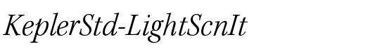 KeplerStd-LightScnIt - Download Thousands of Free Fonts at FontZone.net
