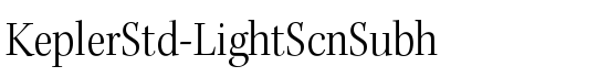 KeplerStd-LightScnSubh - Download Thousands of Free Fonts at FontZone.net