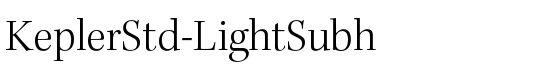 KeplerStd-LightSubh - Download Thousands of Free Fonts at FontZone.net
