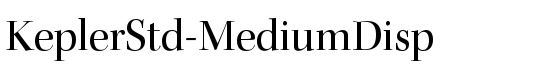 KeplerStd-MediumDisp - Download Thousands of Free Fonts at FontZone.net