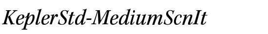 KeplerStd-MediumScnIt - Download Thousands of Free Fonts at FontZone.net