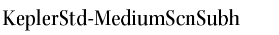 KeplerStd-MediumScnSubh - Download Thousands of Free Fonts at FontZone.net
