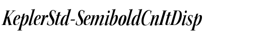 KeplerStd-SemiboldCnItDisp - Download Thousands of Free Fonts at FontZone.net