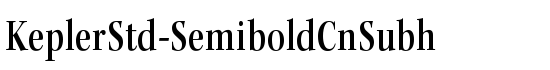 KeplerStd-SemiboldCnSubh - Download Thousands of Free Fonts at FontZone.net