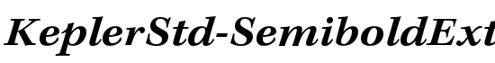 KeplerStd-SemiboldExtItCapt - Download Thousands of Free Fonts at FontZone.net
