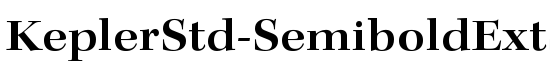 KeplerStd-SemiboldExtSubh - Download Thousands of Free Fonts at FontZone.net