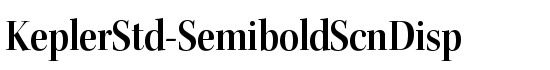 KeplerStd-SemiboldScnDisp - Download Thousands of Free Fonts at FontZone.net