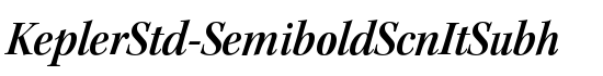 KeplerStd-SemiboldScnItSubh - Download Thousands of Free Fonts at FontZone.net