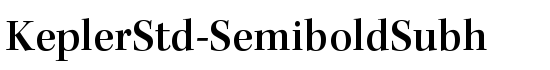 KeplerStd-SemiboldSubh - Download Thousands of Free Fonts at FontZone.net
