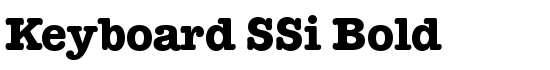 Keyboard SSi Bold - Download Thousands of Free Fonts at FontZone.net