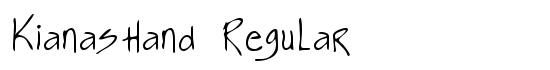 KianasHand Regular - Download Thousands of Free Fonts at FontZone.net