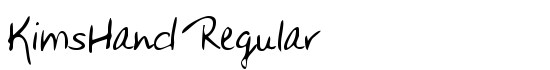 KimsHand Regular - Download Thousands of Free Fonts at FontZone.net