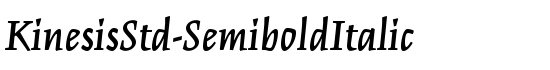 KinesisStd-SemiboldItalic - Download Thousands of Free Fonts at FontZone.net