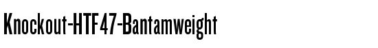 Knockout-HTF47-Bantamweight - Download Thousands of Free Fonts at FontZone.net