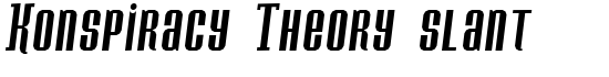 Konspiracy Theory slant - Download Thousands of Free Fonts at FontZone.net