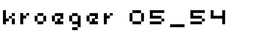 kroeger 05_54 - Download Thousands of Free Fonts at FontZone.net