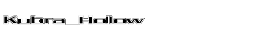 Kubra_Hollow - Download Thousands of Free Fonts at FontZone.net