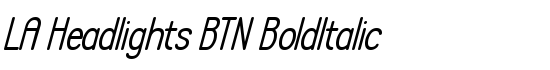 LA Headlights BTN BoldItalic - Download Thousands of Free Fonts at FontZone.net
