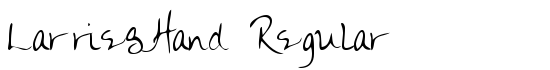 LarriesHand Regular - Download Thousands of Free Fonts at FontZone.net