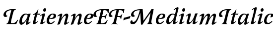 LatienneEF-MediumItalicSwC - Download Thousands of Free Fonts at FontZone.net