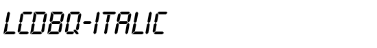 LCDBQ-Italic - Download Thousands of Free Fonts at FontZone.net