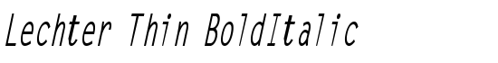 Lechter Thin BoldItalic - Download Thousands of Free Fonts at FontZone.net