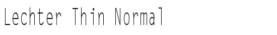 Lechter Thin Normal - Download Thousands of Free Fonts at FontZone.net
