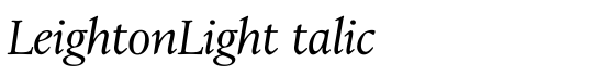 LeightonLightItalic - Download Thousands of Free Fonts at FontZone.net