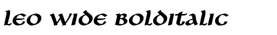 Leo Wide BoldItalic - Download Thousands of Free Fonts at FontZone.net