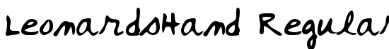 LeonardsHand Regular - Download Thousands of Free Fonts at FontZone.net