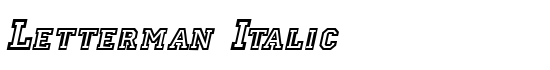Letterman Italic - Download Thousands of Free Fonts at FontZone.net