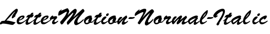 LetterMotion-Normal-Italic - Download Thousands of Free Fonts at FontZone.net
