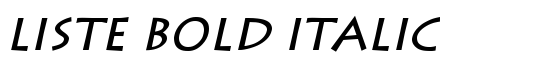 Liste Bold Italic - Download Thousands of Free Fonts at FontZone.net