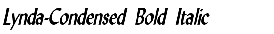 Lynda-Condensed Bold Italic - Download Thousands of Free Fonts at FontZone.net