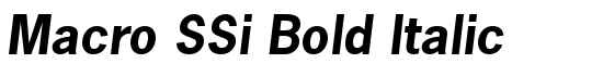 Macro SSi Bold Italic - Download Thousands of Free Fonts at FontZone.net